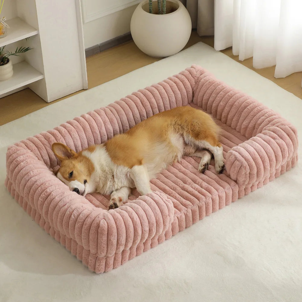 2025 Cross-border new product pet litter winter warm large dog kennel pet mat cat litter dog bed dog mat