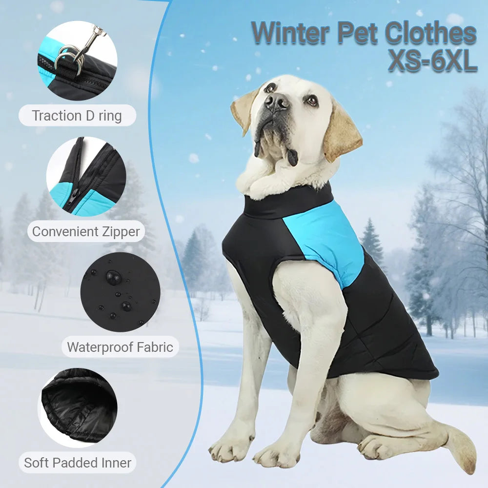 Autumn Winter Dog Jacket With D-ring For Small Large Dogs Cat Warm Waterproof Puppy Zipper Clothes Labrador Yorkies Pet Costumes