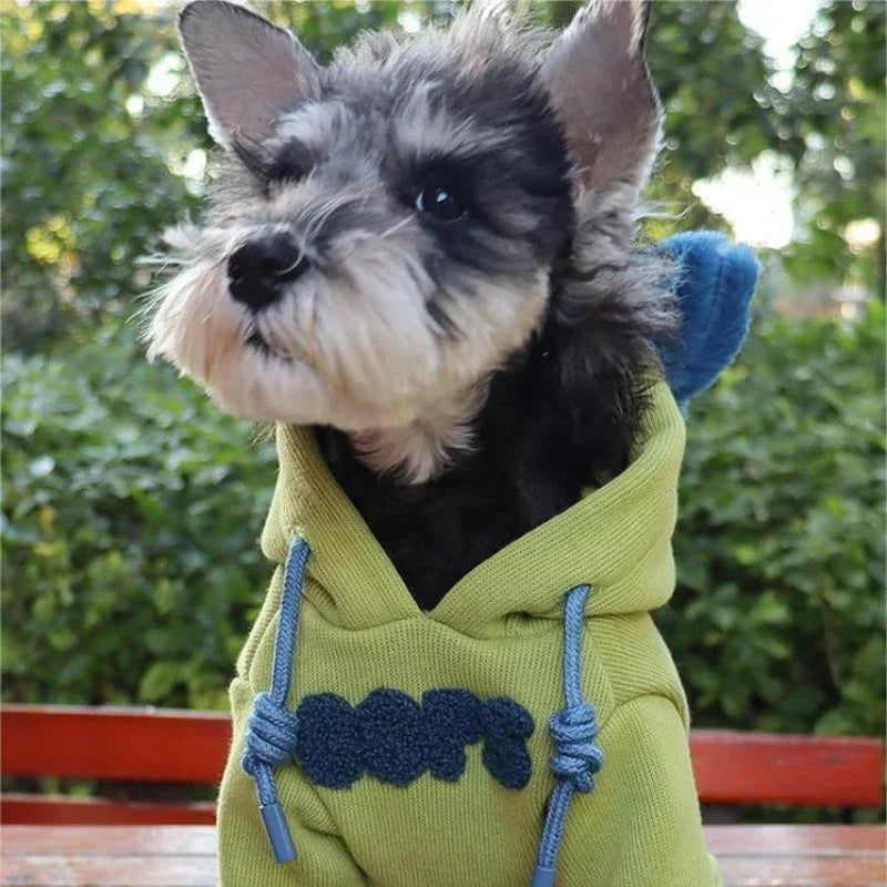 Fashion Winter Pet Dog Sweatshirt Clothes for Small Medium Dogs Warm Fleece Zipper Dog Hoodies Chihuahua French Bulldog Jacket