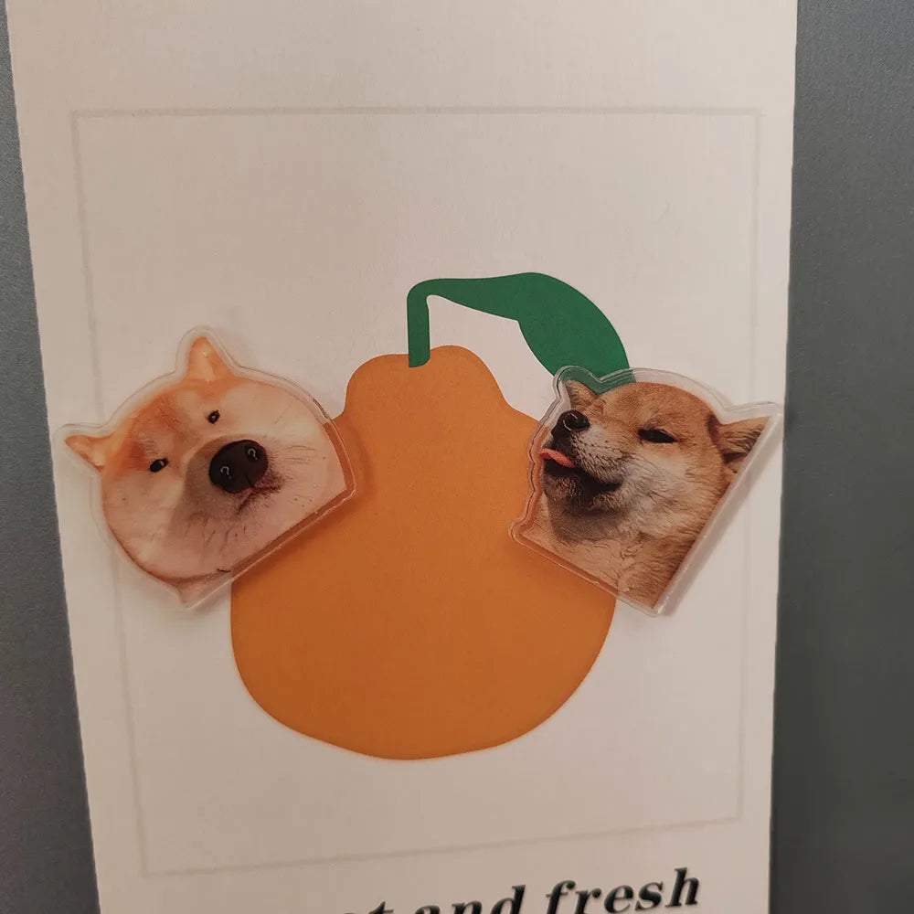 5pcs cute and Fun Cat Dog Refrigerator Magnets Creative Fridge Photo Message Magnet Decorative