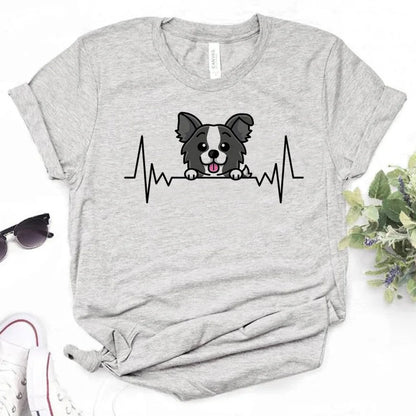 the COLLIECULTURE STREET TEE - Border Collie T-Shirts, Women Graphic Streetwear Top, Female Funny Clothes