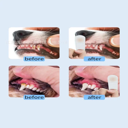 10 Pcs Pet Finger Soft Toothbrush Finger Sleeve Brushes Remove Tartar Cochlear Clean for Dog Cat Toothbrush Pet Oral Care