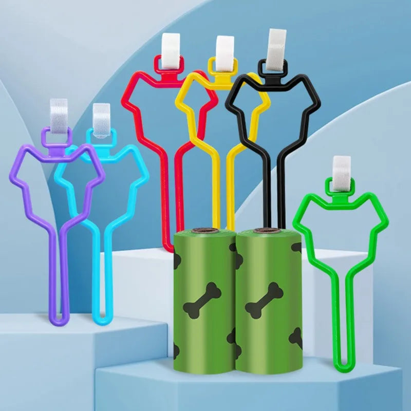 the POOP BAG CARRIER CLIP - Dog Poop Bag Holder, Pet Waste Carrier Clip, Hands-Free Dog Leash Dispenser, Outdoor Walking Puppy Poop Bags Clip, Easy to Carry