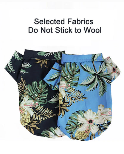 Hawaiian Style Puppy Clothes for Small Medium Dogs T-shirt Pet Clothing French Bulldog Vest Pets Outfits Chihuahua Costumes