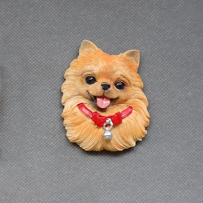 3D pet dog resin magnetic refrigerator sticker simulation corgi,Yorkshire,Golden Retriever,Magnetic sticker home decoration