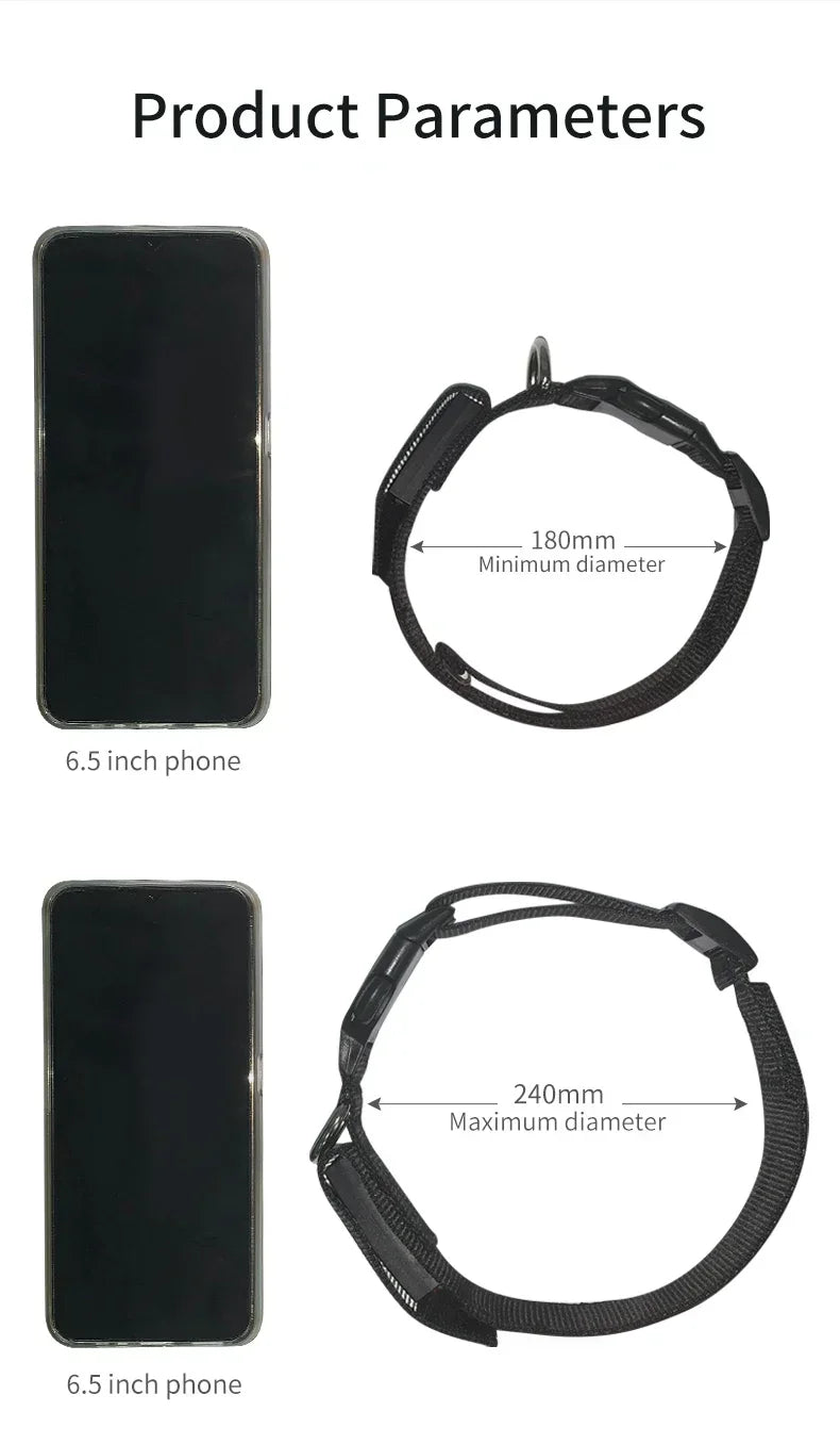 the NIGHTSYNC LED SAFETY COLLAR - LED Pet Collar, App Bluetooth Adjustable Luminous Waterproof Light Up Safety Dog Accessories Collar, Programmable USB Rechargeable