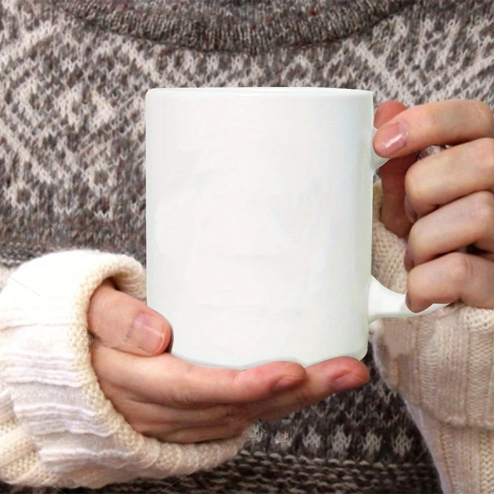 Ceramic Dog Lovers Mug - Insulated Reusable Coffee Cup with "Dogs Make Me Happy" Design - Machine Washable Multipurpose Gift for