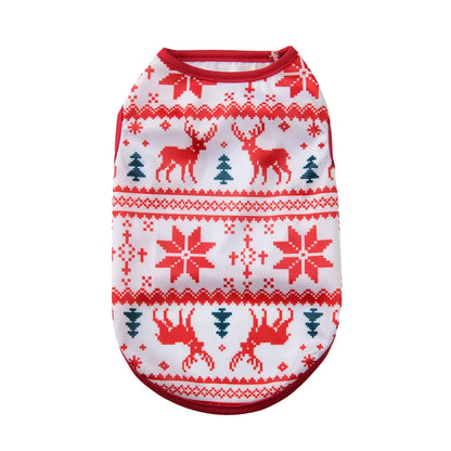 the DEER DREAMS SOFT PET VEST - Cozy Puppy Clothes, Christmas Holiday Soft Pet Vest for Small/Medium Dogs/Cats, Breathable Deer Print Costumes, Yorkshire, Chihuahua