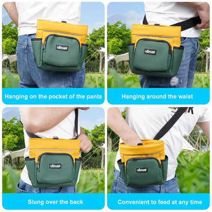 the TRAIL PACK - Hot Sale Dog Treat Bag for Training/Walking, Portable Pet Snack Pouch with Waist Belt, Durable Waterproof