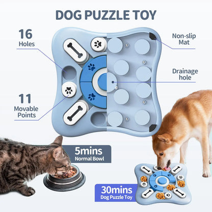 IQ Food Dispenser Dog Puzzle Toys Slow Feeder Interactive Increase Puppy  Slowly Eating NonSlip Bowl Pet Cat Dogs Training Game