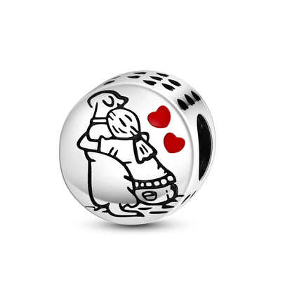 Dog Pet Charms 925 Silver Doggy Paw French Bulldog Bones Beads fit Original Bracelet DIY Fine Jewelry