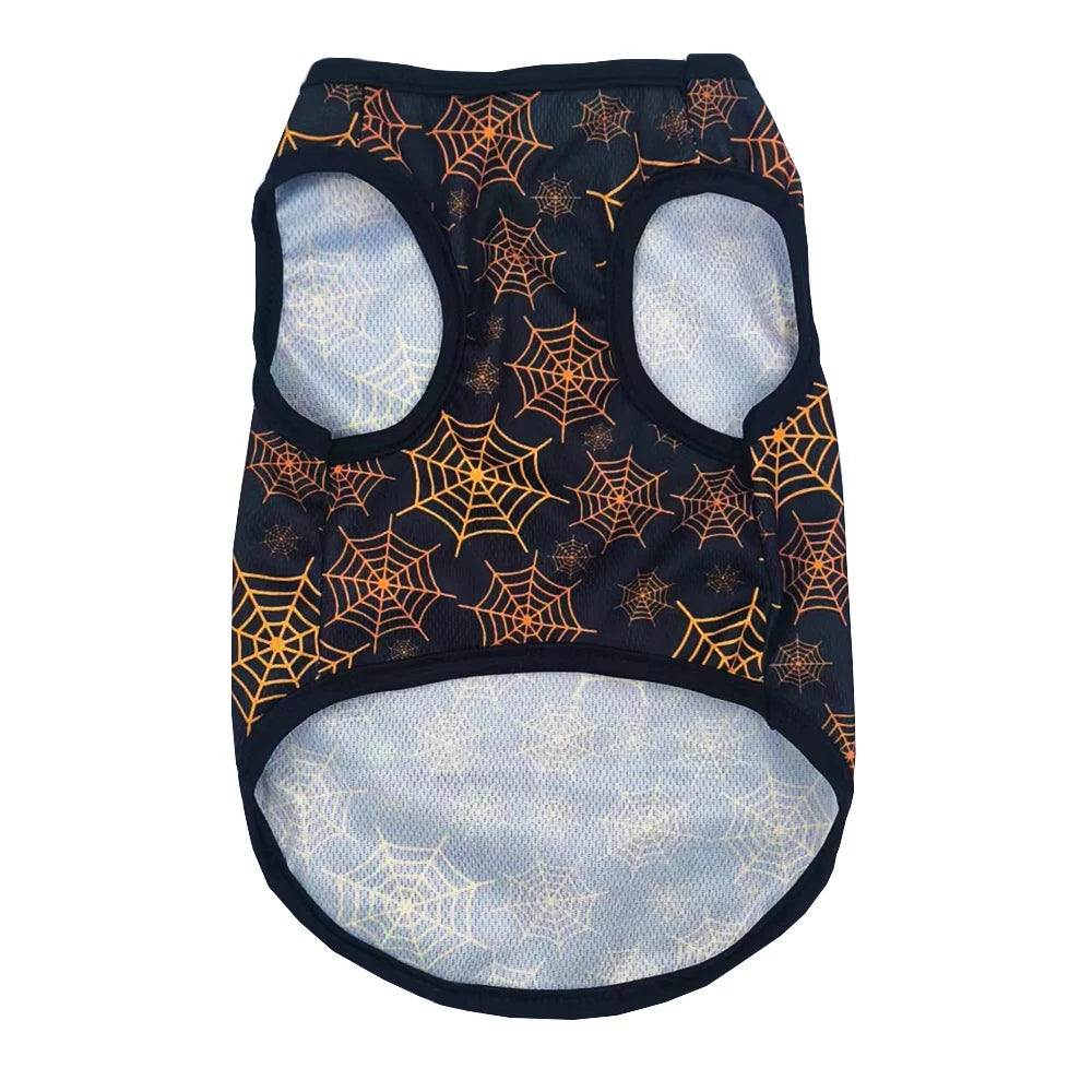 Dog Clothes For Small Medium Dogs Cats Halloween Pumpkin Paw Print Puppy Vest Coat Chihuahua Yorkies Costumes Pet Party Clothing