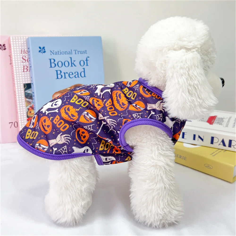 the CREEPYCUTE MESH COSTUME TEE - Summer Cat/Dog Vest, Mesh Breathable Pet Clothes for Small Dogs, Chihuahua, Yorkshire, Puppy/Kitten Halloween Cosplay Costume