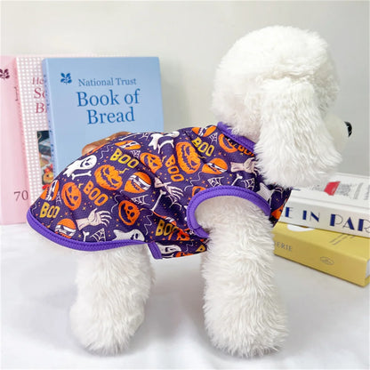 the CREEPYCUTE MESH COSTUME TEE - Summer Cat/Dog Vest, Mesh Breathable Pet Clothes for Small Dogs, Chihuahua, Yorkshire, Puppy/Kitten Halloween Cosplay Costume