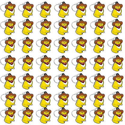 50PCS Cute Animal Keychain knife Ducks Dogs Cats Keyring for Women Men Kids Handbag Cool Car Key Accessories Friends Key Gifts