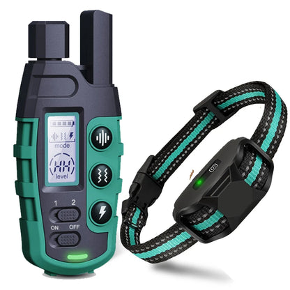 the ELECTRIC COLLAR - 3300Ft Electric Dog Training Collar Remote Control Waterproof Pet BehaviorFor 5-120lbs Puppy With Shock Vibration