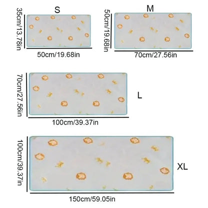 Cute Pattern Dogs Bed Blanket Soft Breathable Warm Cat Blanket Velvet Comfortable Pet Sleeping Mat for Cats Dogs