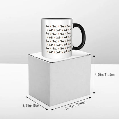 Black And Tan Dachshund Sausage Dog Mug Funny Ceramic Coffee Cups Tea Mugs Milk Cup Drinkware Gift for Woman Man