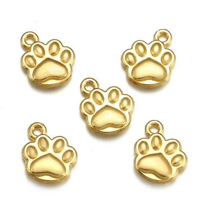 20pcs 6 Colors Dog footprints Charms For Bracelets Necklace Pendant DIY Handmade Jewelry Making accessories 10*12mm D9347