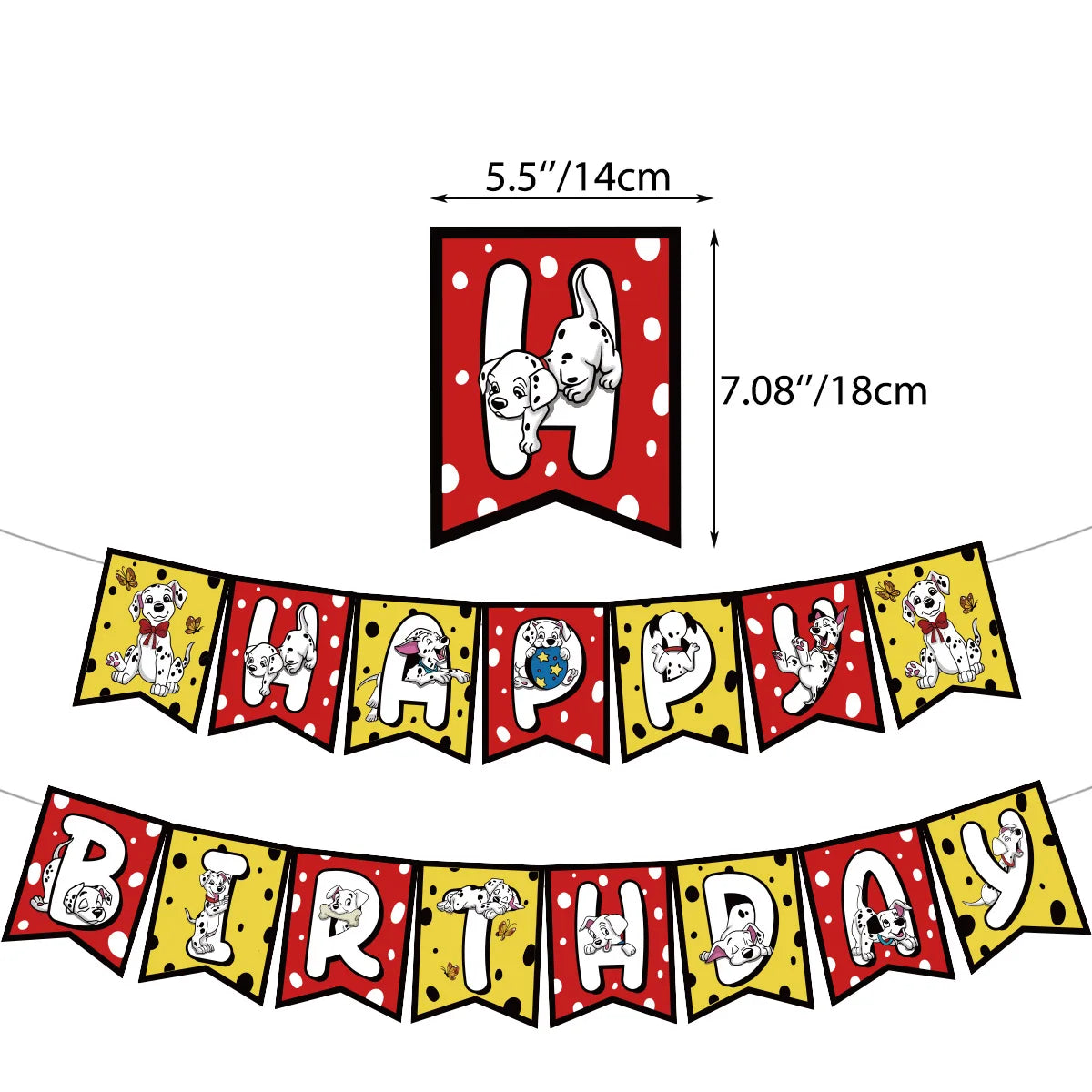 Disney 101 Dalmatians Birthday Party Supplies Cartoon One Hundred and One  Dog Balloon Backgrounds Cake Topper Banner Kids Gifts