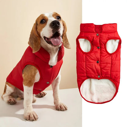 Winter Pet Dog Coat Winter Warmth Clothes Winter Dog Vest With Integrated Keep Warm Fleece Back Zipper For Small Medium Dog