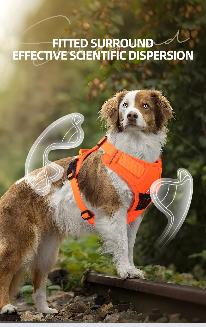 No Pull Dog Harness Pet Reflective Nylon Adjustable Medium Large Naughty Dog Vest Safety Vehicular Lead Walking Running