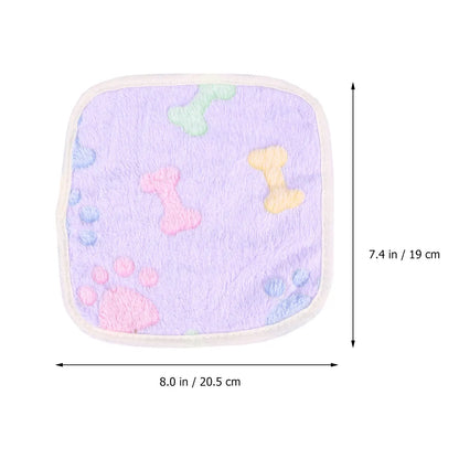 1Pcs Pet Dog Blanket Cushion Small Bone Patterned Lightweight Sleep Mat 60x40cm Print Random Hemming