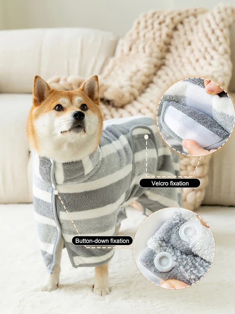 1PC Dog Bathrobe Oversized Thick-Added Absorbent Quick Drying Golden Shiba Cat Bath Towel Towel Used After Bath