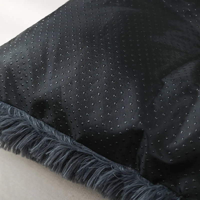 Long Plush Rectangle Bed Non-Slip Bottom Winter Sofa Bed Mat For Small Dogs Chiwawa Bed Kennel Sleeping Mattress Dog Supplies XS