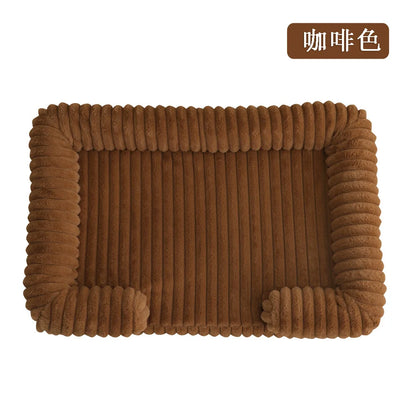 2025 Cross-border new product pet litter winter warm large dog kennel pet mat cat litter dog bed dog mat