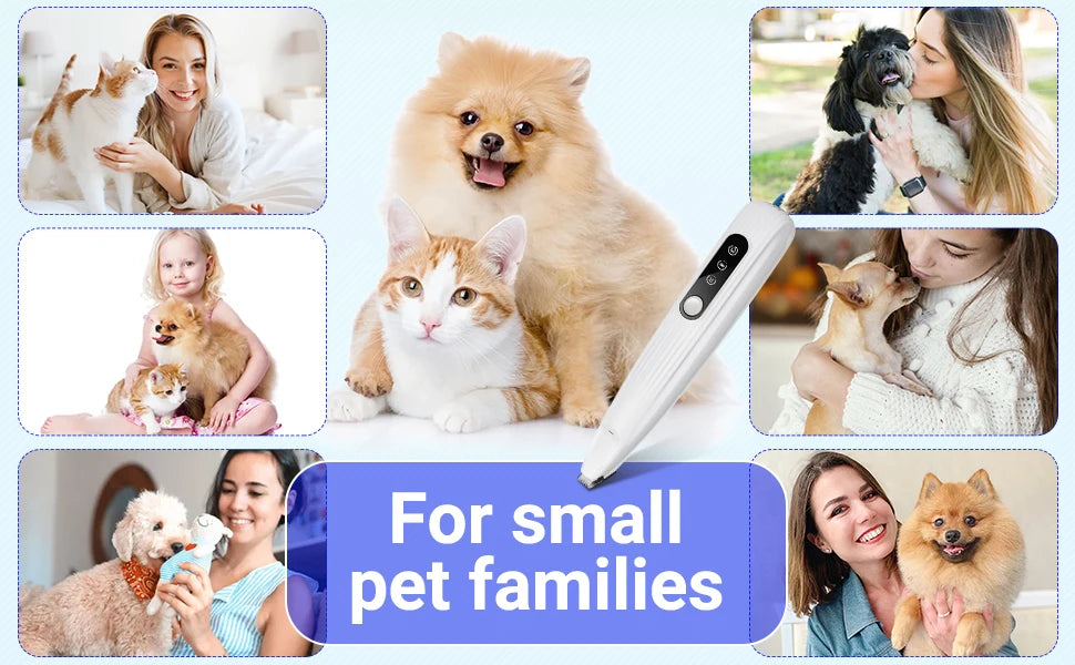 Portable Dog Paw Trimmer with Led Light Rechargeable Cordless Nail Grinder Shaver for Cats And Other Pets Nail Grooming Tools