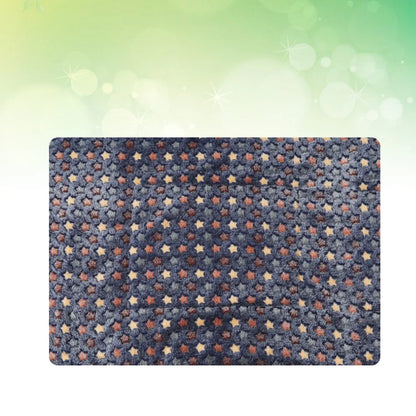 Pets Blanket Dog Warm Thicken Double-Side Flannel Pad Star Pattern Blue Xl Winter Cushion Pets Blanket Pet Winter Cushion