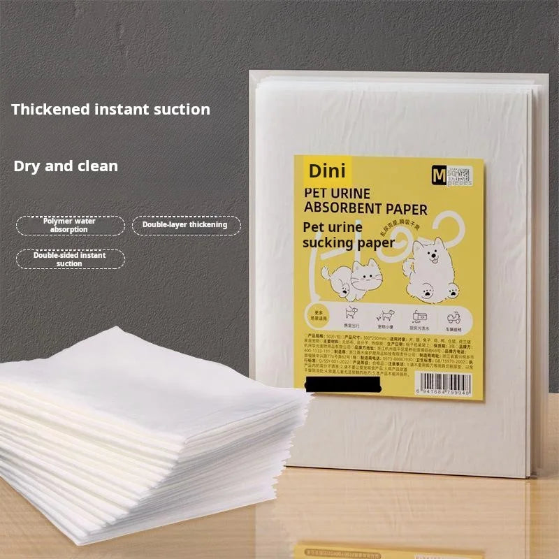 50pcs Dog＆Cat Urine Absorption Paper Pet Urine Absorption Sheets Puppy Specific Disposable Absorbent Diapers Urine Wiping Paper