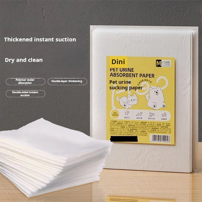 50pcs Dog＆Cat Urine Absorption Paper Pet Urine Absorption Sheets Puppy Specific Disposable Absorbent Diapers Urine Wiping Paper