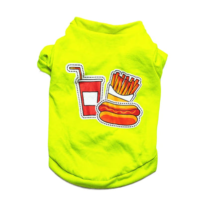 the TINYTAIL COTTON SHIRT - Cheap Cotton Puppy Dog T-Shirt for Small Dogs, Hot Sale Print Pet Clothes, Yorkshire, Pomeranian, Pug, Cat Shirts