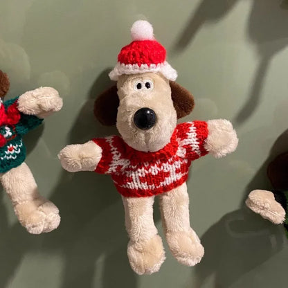 13cm-15cm Christmas Hat Puppy Refrigerator Magnet Sticker Photo Message Board Stickers Cartoon Cute Soft Magnet Home Deco