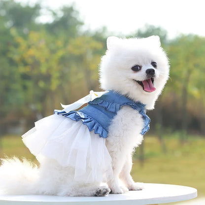 Summer Dog Clothes Pet Dresses for Small Dogs Pomeranian Chihuahua Puppy Kitten Skirt Clothing for Medium Dogs Product Supplies