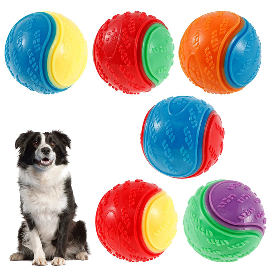 ChewSqueak Dental Ball™ | TPR Squeaky Bite-Resistant Dog Toy | Dog Paw Clothing