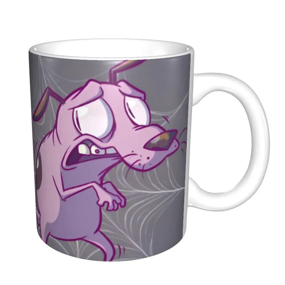 Personalized C-Courage The Cowardly Dog Coffee Mug DIY Ceramic Milk Tea Mug Cup