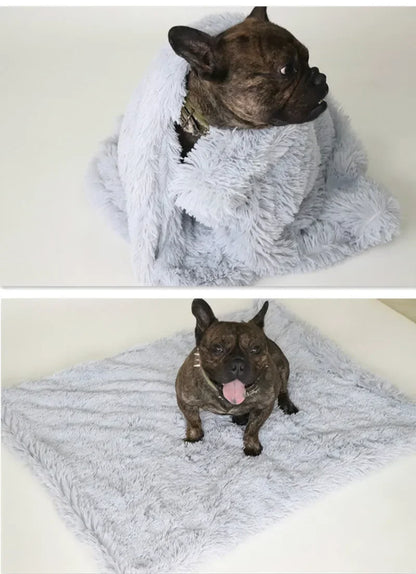 100x75 cm Winter Dog Bed Cushion Blanket Warm House Soft Warm Large Dog Cat Kennel Soft Bed Pad Fit All Pet Puppy Sleeping Mats