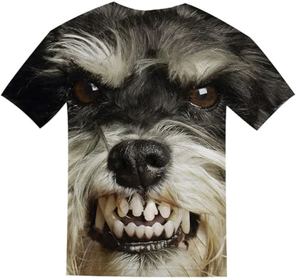 the GOOD BOY - Funny Dog Face Pattern 3D Print T-Shirt, Summer Men/Woman Casual Fashion Animal T-Shirts, Streetwear Kids Tees