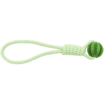 Dog Rope Ball Bite Resistance Training Ball with Rope Interesting Puzzle Teething Toy for Molar Teeth Cleaning Boredom Relieving