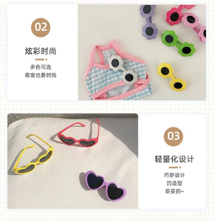 для собак Dog Glasses Pet Heart Glasses Cat Accessories Puppy Photos Tools Decorations for Dog Summer Party Eyewear Glasses