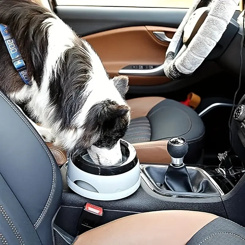 1PC Pet Water Bowl for Car, Anti-Slip and Splash-Proof Keeps Mouth Dry Floating Water Bowl Leak-Proof Water Basin Easy to Carry