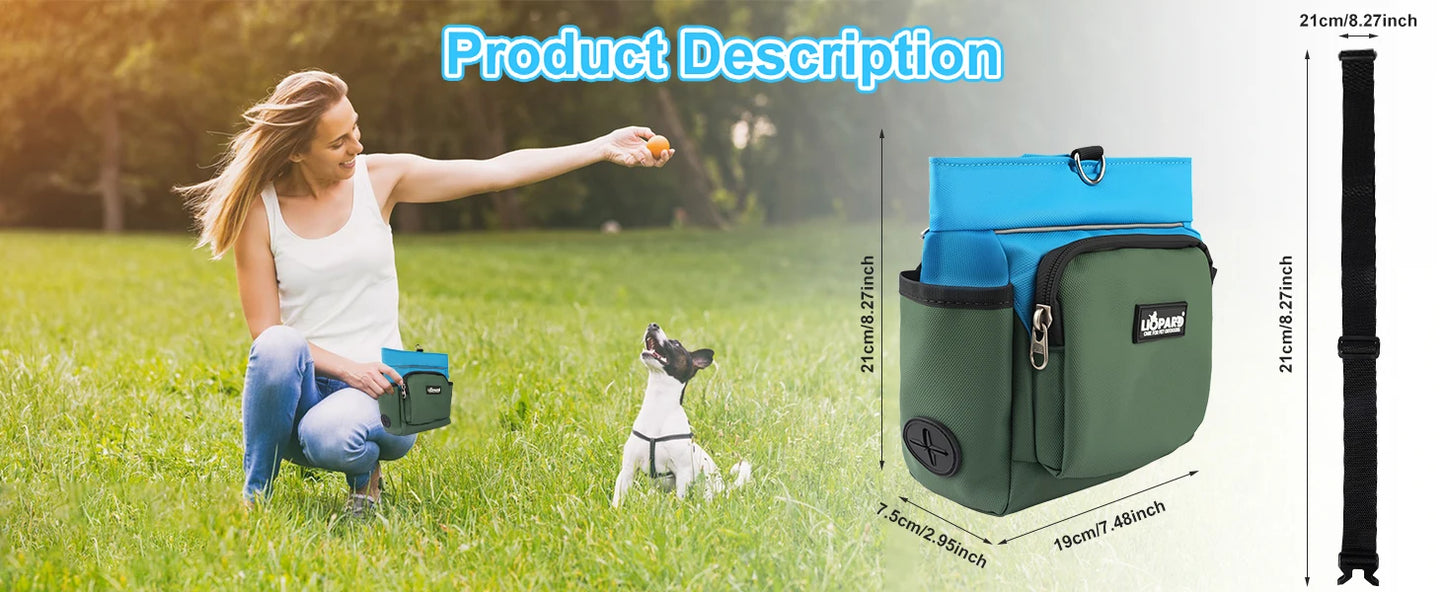 the TRAIL PACK - Hot Sale Dog Treat Bag for Training/Walking, Portable Pet Snack Pouch with Waist Belt, Durable Waterproof