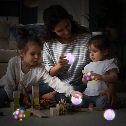 Dog Toy Glowing Ball LED Puppy Balls Flashing Elastic Ball Toy Pet Color Light Ball Interactive Toys For Cats Small Dogs Child