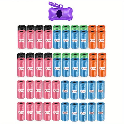 the COLORFUL POOP BAGS - 1200PCS Random Color Cartoon Paw Graphic Dog Poop Bags, Pet Poop Bags, Leak-Proof Dog Waste Bags for Pet Supplies