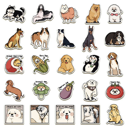 50PCS Cartoon Cute Dog Graffiti Stickers Waterproof Decals for Laptops Skateboards Guitars Luggage Phones Scrapbook