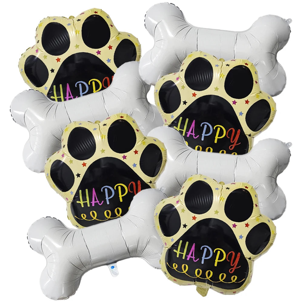 Dog Balloon Corgi Husky Puppy Foil Balloon Dog Paw Ballon Paw Print Balloons Dog Balloon for Puppy Birthday Decorations Supplies