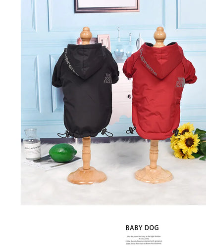 the REFLECTIVE ROVER JACKET - Reflective Pet Clothes, Autumn/Winter Pet Dog Waterproof Warm Coat, Cotton Hooded Jacket, The Dog Face Small Dog Clothes